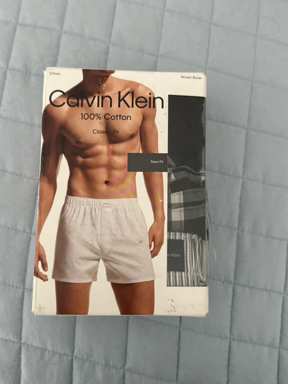 Calvin Klein White Cotton Classic-Fit Woven Boxers - Pack